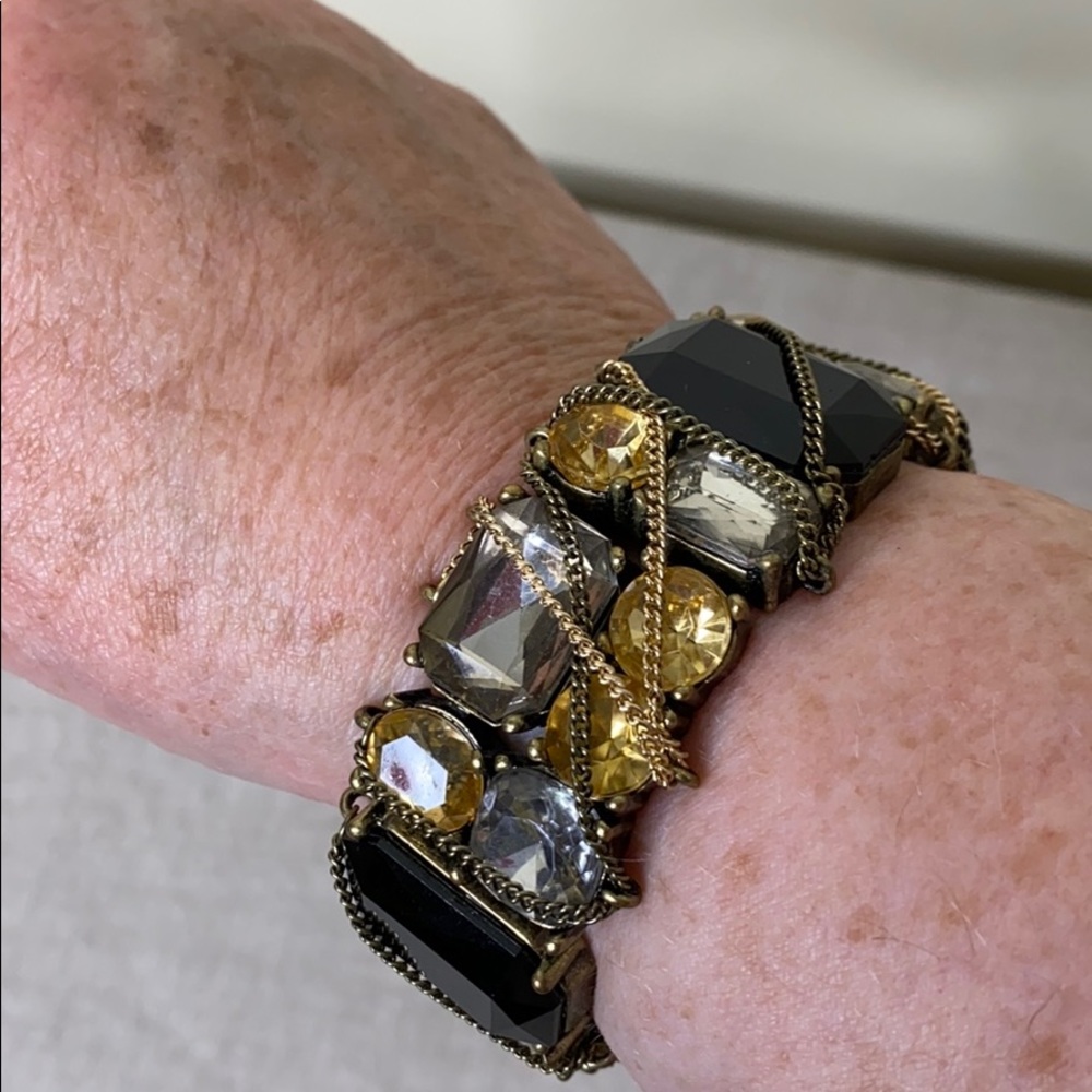 Fun Stretch Bracelet with Chains and “Jewels” - Picture 3 of 3